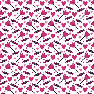 粉色爱心箭头图案背景