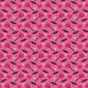 粉色爱心图案无缝背景
