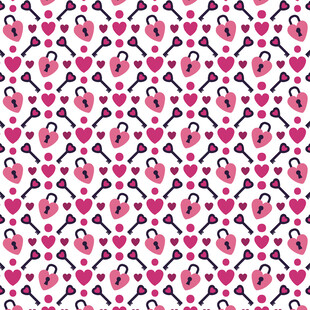 爱心箭头图案无缝背景