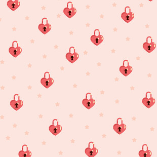 爱心锁图案背景