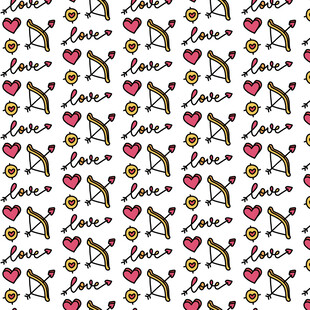 爱心花朵图案背景