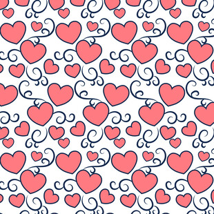 爱心花纹图案背景