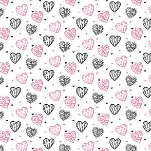粉色灰色爱心图案背景