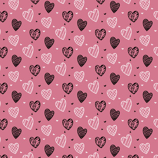 粉色爱心图案背景