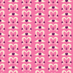 粉色爱心花朵图案背景
