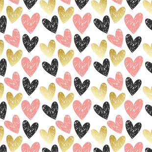 多彩爱心图案背景