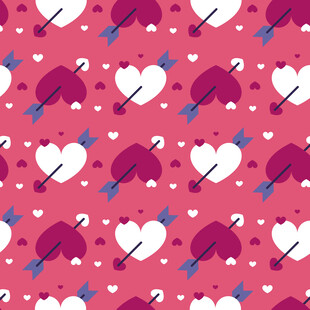 爱心箭头粉色图案背景