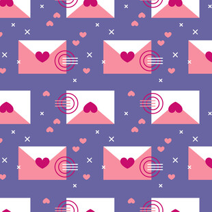 爱心信封图案背景