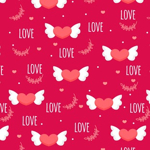 浪漫爱心情人节图案背景