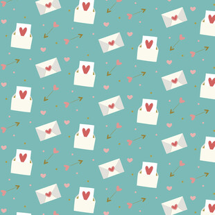 爱心信封图案背景
