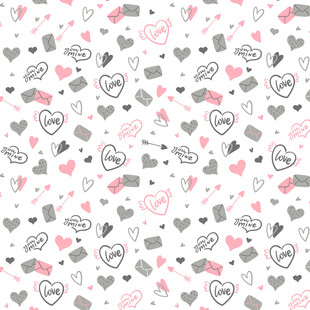 爱心图案无缝背景图