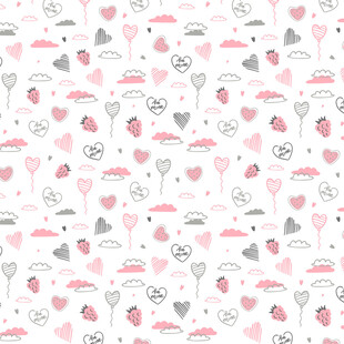 粉色系可爱图案无缝背景