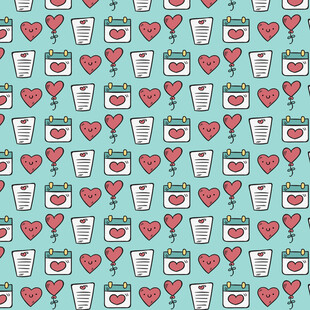 爱心咖啡杯图案背景