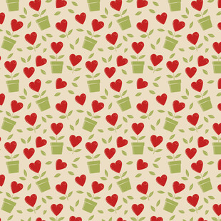 爱心礼盒图案背景纹理