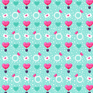 清新心形图案背景纹理