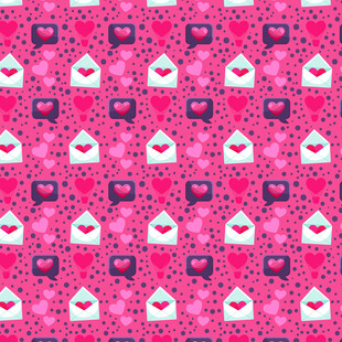 粉色爱心信封图案背景