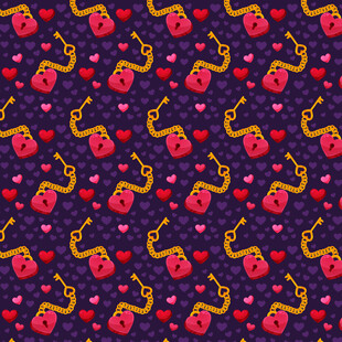 可爱瓢虫爱心图案背景