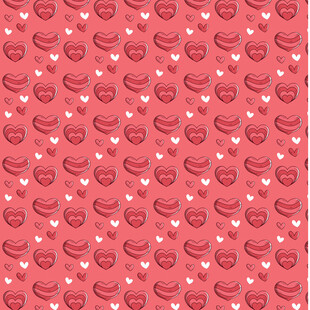 粉色爱心笑脸图案背景