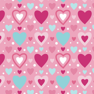 粉色爱心图案背景