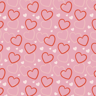 粉色爱心图案背景