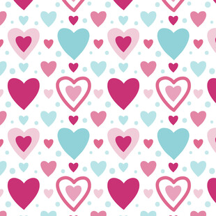 爱心图案无缝背景纹理