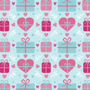 爱心礼物图案背景