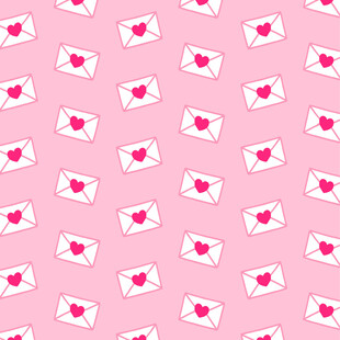 粉色爱心信封图案背景