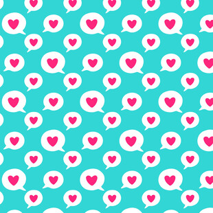 蓝底爱心图案背景