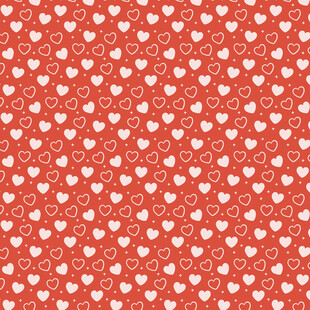 红色爱心花纹图案背景
