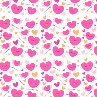 粉色爱心图案背景