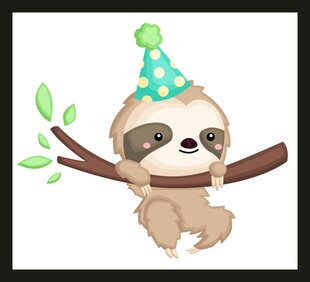 戴帽树懒挂枝头