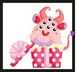 可爱粉色小牛玩偶