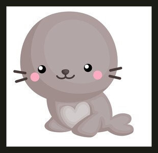 可爱小海豹卡通形象