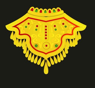 精美黄色流苏装饰图案