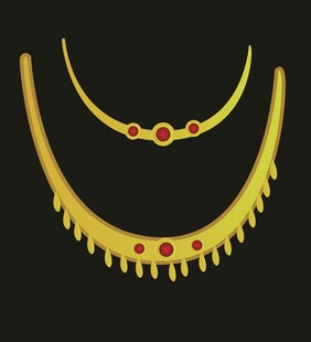 精美金项链饰品展示