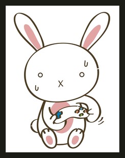 可爱兔子弹吉他