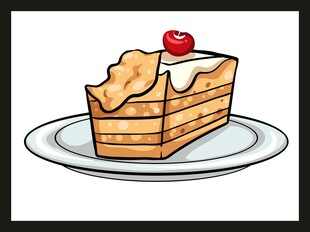 美味多层蛋糕插画