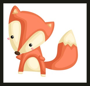 可爱卡通小狐狸形象