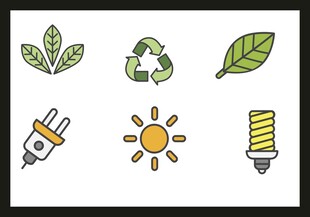 环保节能图标集合