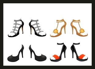 多款时尚高跟女鞋展示