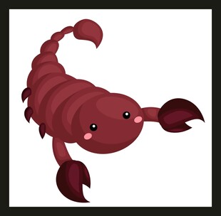 可爱卡通红蝎子形象