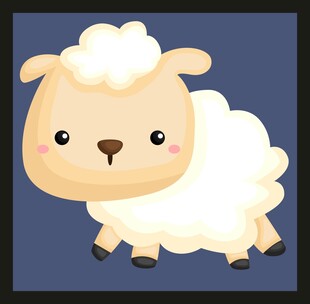 可爱卡通小羊形象