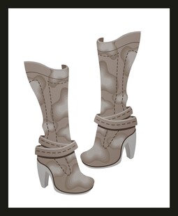 时尚高跟长筒女靴展示