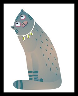 卡通猫咪形象颈挂饰品