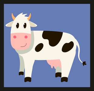 可爱卡通奶牛形象