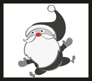 奔跑的圣诞老人形象