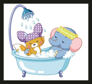 小动物欢乐洗澡时刻