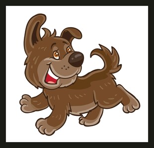 奔跑的快乐小狗