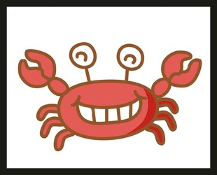 可爱卡通螃蟹形象