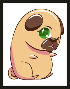 可爱哈巴狗卡通形象